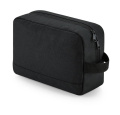 Waschtasche aus recyceltem Material, schwarz