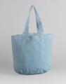 Kleidungsstückgefärbter Shopper, Vintage Hellblau