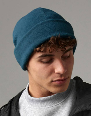 Mütze aus recyceltem Fleece mit Umschlag, französisches Marineblau - Beechfield, Französische Marine (2)
