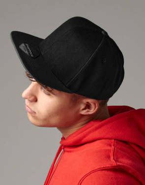 Original Flat Peak 6 Panel Snapback, schwarz/schwarz - Beechfield (2)