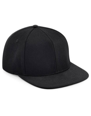 Original Flat Peak 6 Panel Snapback, schwarz/schwarz - Beechfield (3)