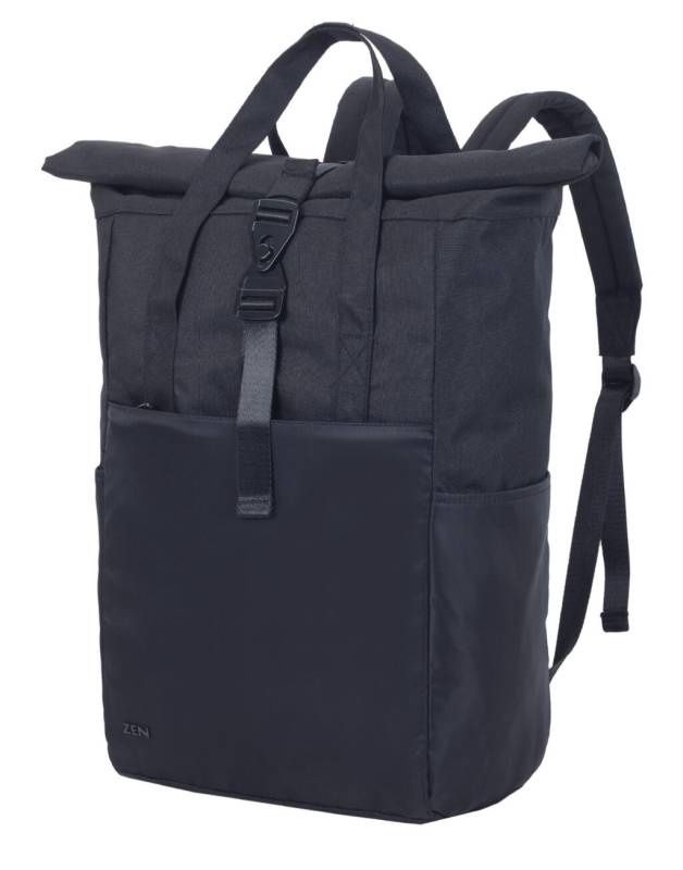 Ruby Roll-Up Laptop-Rucksack, schwarz/schwarz - Shugon (1)