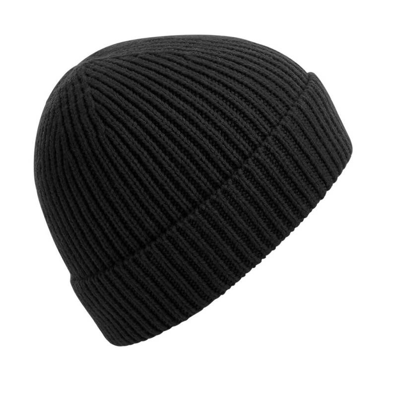 Gerippte Strickmütze, schwarz - Beechfield (1)