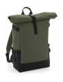Block Roll-Top Rucksack, Olivgrün/Schwarz