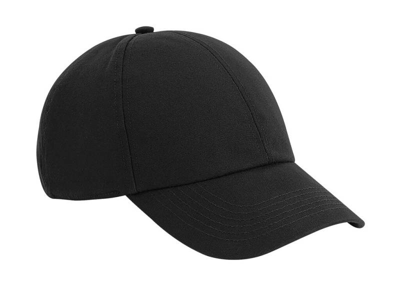 6-Panel-Kappe aus Bio-Baumwolle, schwarz – Beechfield (1)