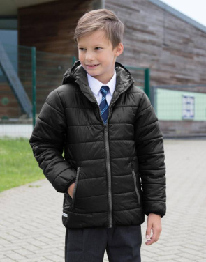 Junior/Jugendliche Soft Padded Jacket, schwarz/orange – Result Core (2)