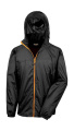 HDI Quest Leichtgewichtige, verstaubare Jacke, schwarz/orange