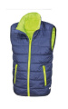 Junior/Jugendlicher gepolsterter Bodywarmer, Marineblau/Limette