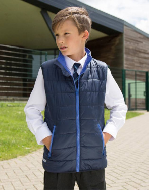 Junior/Jugendlicher gepolsterter Bodywarmer, Marineblau/Limette – Result Core (3)