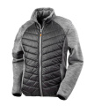Aufzugsjacke, Schwarz/Grau meliert