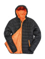 Weich wattierte Jacke, schwarz/orange