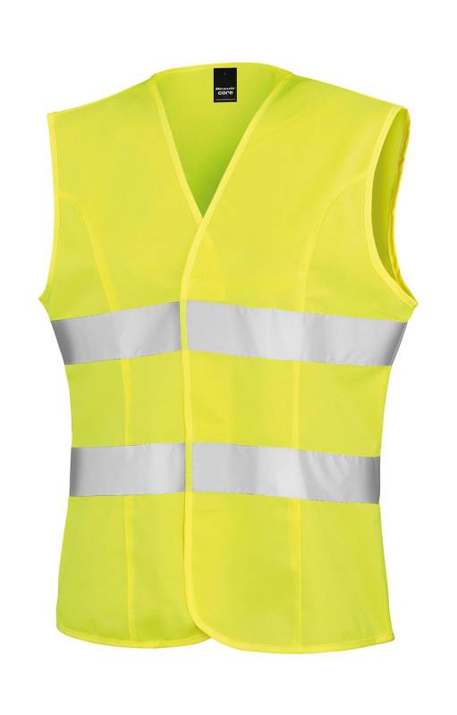Recycelter, eng anliegender Warnwesten-Einsatz für Damen in Hi-Viz-Qualität, Fluoreszierendes Gelb – Result Safe-Guard (1)