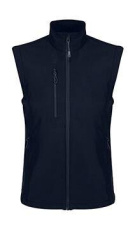 Ehrlich hergestellte Softshell-Weste aus recyceltem Material, marineblau