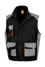 LITE Weste, schwarz/grau/orange