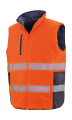 Wendbare, weich gepolsterte Sicherheitsweste, fluoreszierendes Orange/marineblau, Fluororange/Marineblau