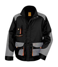LITE Jacke, schwarz/grau/orange