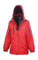 3-in-1 Reisejacke für Damen, rot/schwarz