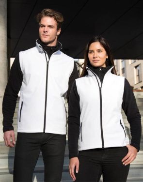 Bedruckbare Softshell-Weste für Damen, anthrazitgrau/schwarz – Result Core (3)