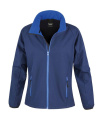 Damen-Softshelljacke mit Druckfunktion, marineblau/königsblau, Marine/Königlich