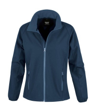 Damen-Softshelljacke mit Druckfunktion, marineblau/marineblau
