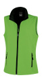 Bedruckbare Softshell-Weste für Damen, Leuchtendes Grün/Schwarz
