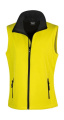 Bedruckbare Softshell-Weste für Damen, gelb/schwarz