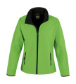 Damen-Softshelljacke mit Druckfunktion, Leuchtendes Grün/Schwarz