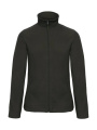 ID.501/Damen Microfleece-Pullover mit durchgehendem Reißverschluss, schwarz
