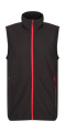 Navigate Fleece-Weste, Schwarz/Klassisches Rot
