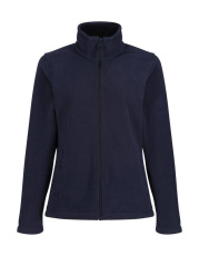 Damen-Fleecejacke mit durchgehendem Mikroreißverschluss, dunkles Marineblau