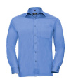 Popelinehemd LS, Corporate Blue