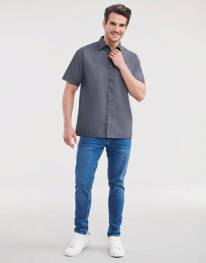 Popelinehemd, Corporate Blue – Russell Collection (4)