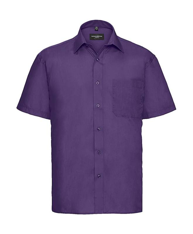 Popelinehemd, violett – Russell Collection (1)