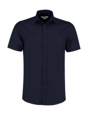 Tailliertes Popelinehemd SSL, dunkles Marineblau