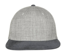 Melange Velour Snapback, grau/grau