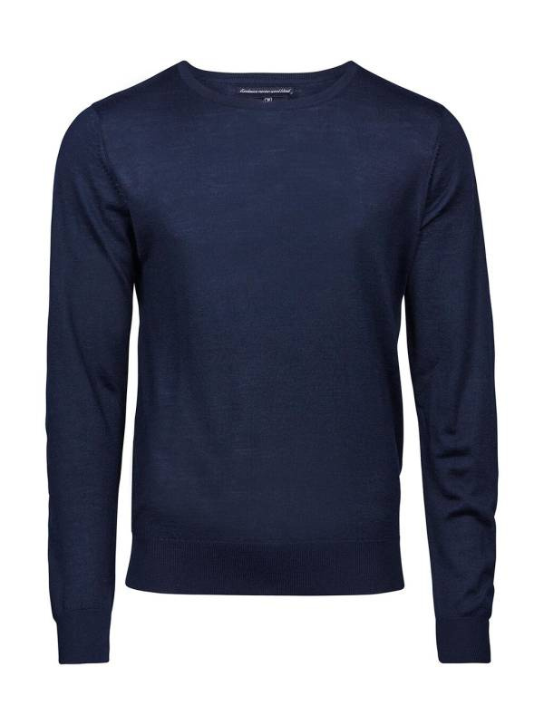 Herren-Pullover mit Rundhalsausschnitt, marineblau – Tee Jays (1)