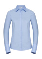 Damen Langarm-Ultimate-Stretch-Shirt, Heller Himmel