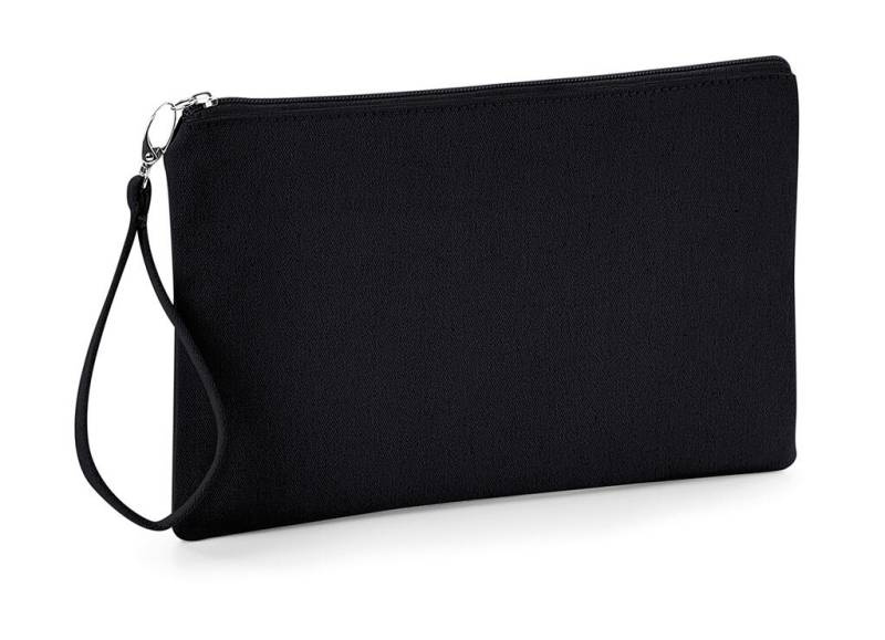 Handgelenktasche aus Canvas, schwarz/schwarz – Westford Mill (1)