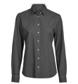Damen-Jeanshemd, Schwarzer Denim
