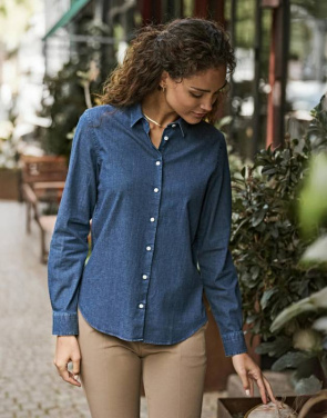 Damen-Jeanshemd, Schwarzer Denim – Tee Jays (2)
