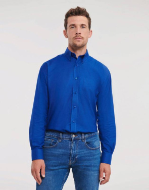Oxford-Hemd LS, Silber – Russell Collection (2)