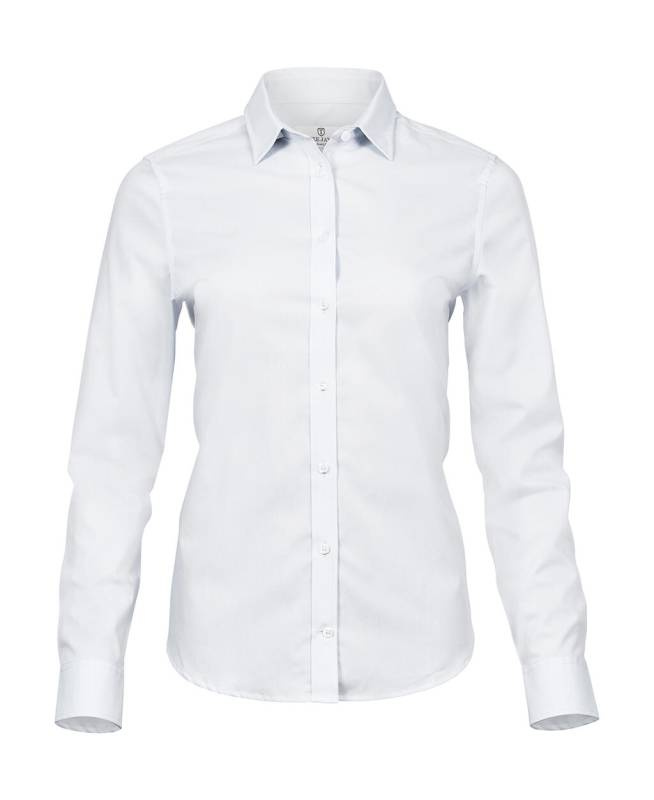 Damen Stretch Luxushemd, weiß – Tee Jays (1)