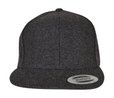 Melton Wool Snapback, dunkelgrau