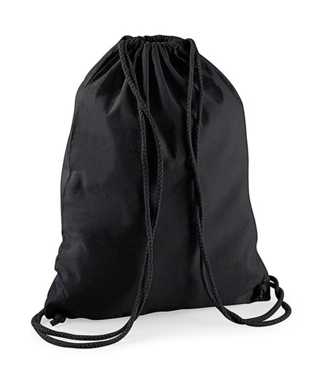 Baumwoll-Gymnastiksack, schwarz/schwarz – Westford Mill (1)