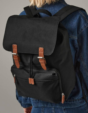 Vintage Laptop-Rucksack, schwarz – Bagbase (2)