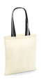 Tasche fürs Leben – Kontrastgriffe, naturfarben/schwarz, Natur/Schwarz