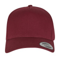 Klassisches 5-Panel-Snapback-Cap mit gebogenem Schaft, Kastanienbraun