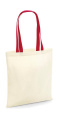 Tasche fürs Leben – Kontrastgriffe, naturfarben/französisches Marineblau, Natürliches/Klassisches Rot