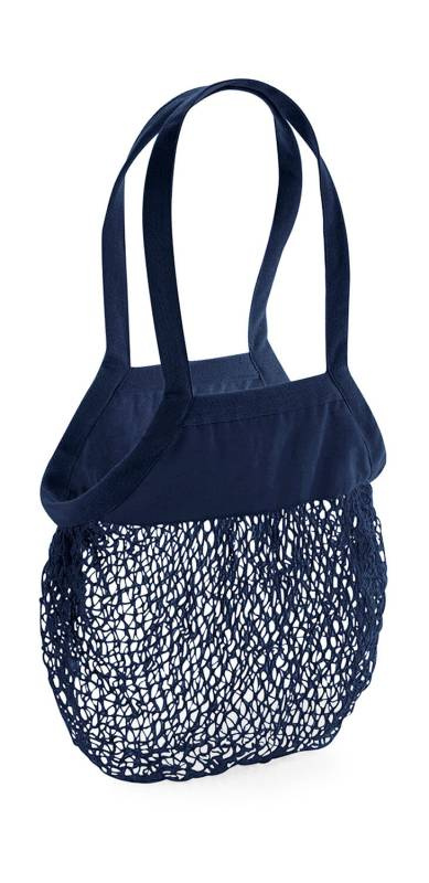 Einkaufstasche aus Bio-Baumwollnetz, marineblau – Westford Mill (1)