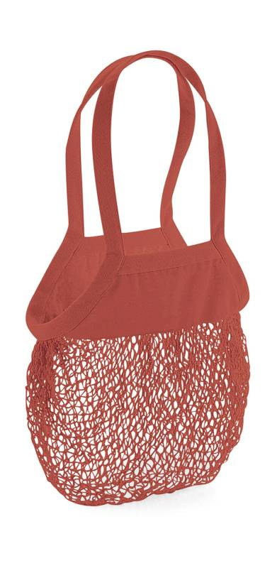 Einkaufstasche aus Bio-Baumwollnetz, Orange Rost – Westford Mill (1)
